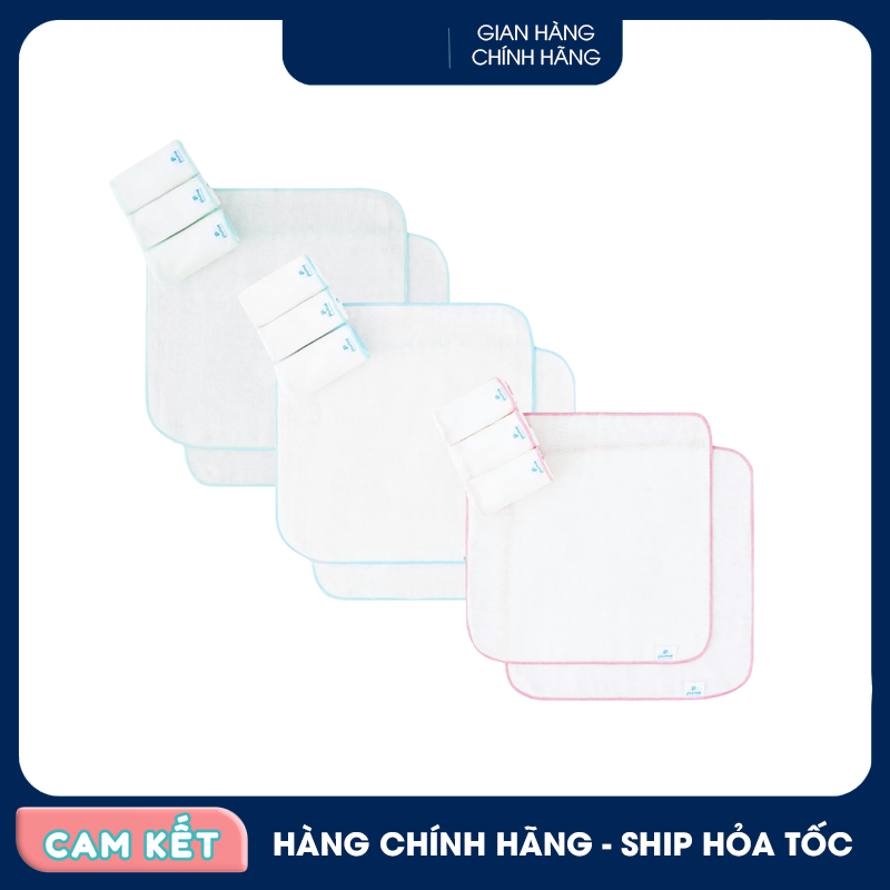 Khăn sữa Piumie gạc xô cotton 3 lớp