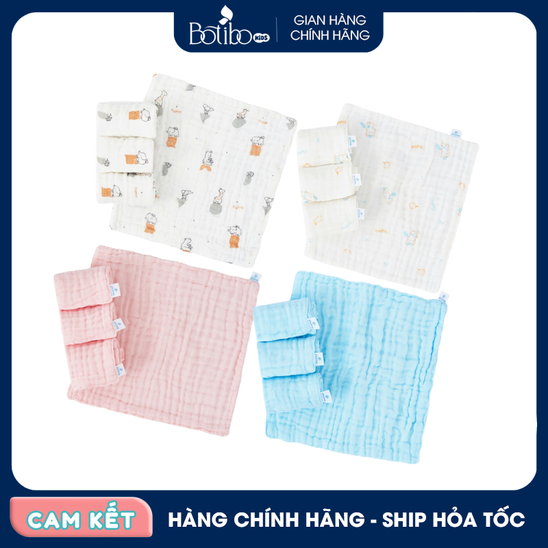 Khăn sữa Piumie muslin nhăn 6 lớp